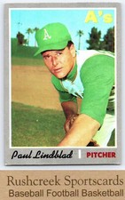 1970 Topps #408 Paul Lindblad