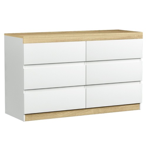 Artiss 6 Chest of Drawers Cabinet Dresser Table Tallboy Storage Bedroom White - Picture 7 of 8