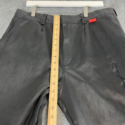 Dickies Baggy Hose 34 30 * Cargohose Doppelknie schwarz glänzend Wetlook - Bild 5 von 12