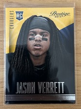 SEE PHOTOS 2014 Prestige Football Card #248 Jason Verrett Rookie RC Chargers