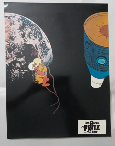 12 Original French Lobby Cards of " Nine Lifes of Fritz the Cat" R Rated 1974. - Picture 9 of 12