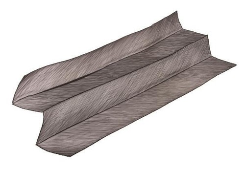 Unbranded See-through Pleated Zigzag Stole(K-150534) - Picture 2 of 6
