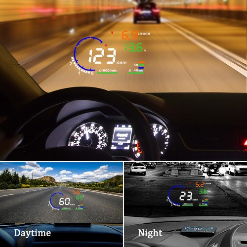 Universal GPS A8 HUD Digital Head Up Display Car Speedometer Speed Warning Alarm - Picture 7 of 17