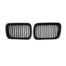 Fit For BMW 3 Series E36 1997-1999 Pair Front Hood Kidney Grilles Matte Black