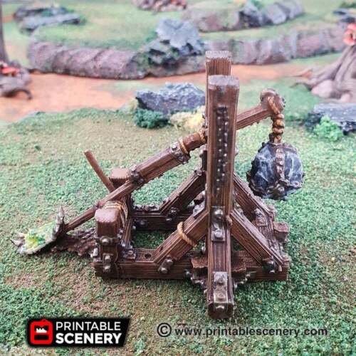 Catapulta lanciatore peste - Nani, elfi e demoni 28 mm 32 mm terreno da wargaming - Foto 2 di 5