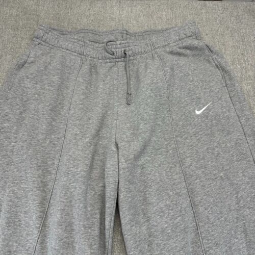 Nike Phoenix Sweatpants Womens 2XL Gray Super Wide Leg Baggy Fleece Swoosh - Picture 2 of 10