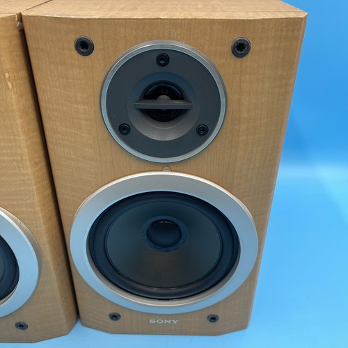 Altavoces de estantería Sony SS-CMD373 6 ohmios madera marrón con cubiertas con cable *funciona* - Imagen 6 de 19