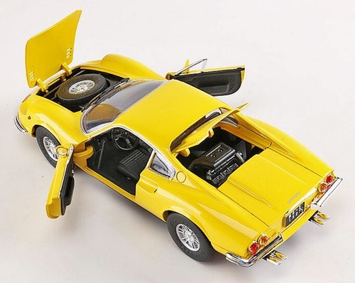 (Rare Vintage) ANSON '69 Yellow Ferrari 246GT Dino Coupe 1:18 Die Cast-In Box - Picture 11 of 19
