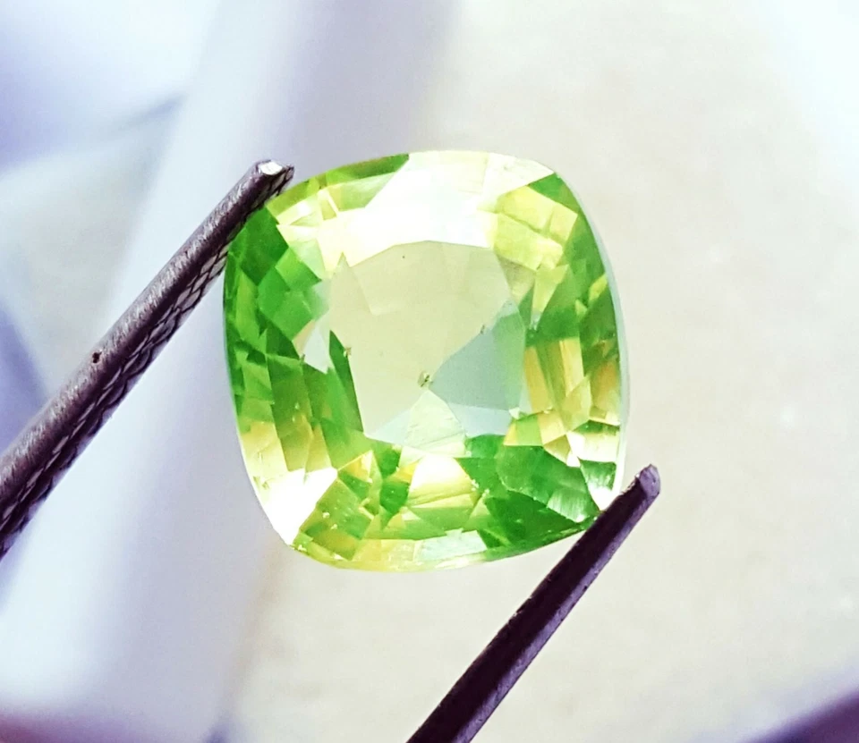 Unbehandelt Nicht Erhitzt Natürlich Peridot 5.10 Karat Lose Edelstein Kissen - Bild 4 von 4