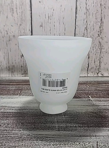 2 1/4" Fitter White Glass Bell Shade Ceiling Fan Light Vanity Cover (Lot of 4) - Picture 8 of 8