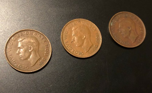 1 x 1949 Australia HALF PENNY * KGVI * circulated but still NICE * ex roll - Picture 3 of 4