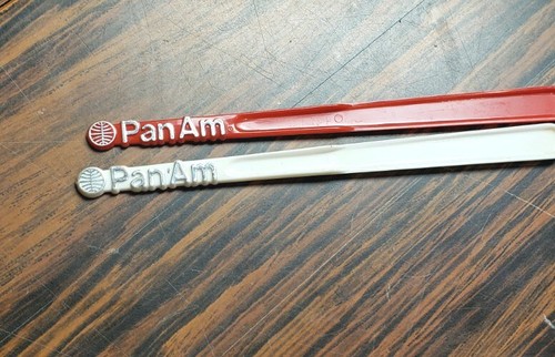 Vtg (8) Airline Swizzle Sticks TWA Pan Am American Airlines TWA Continental - Picture 6 of 6