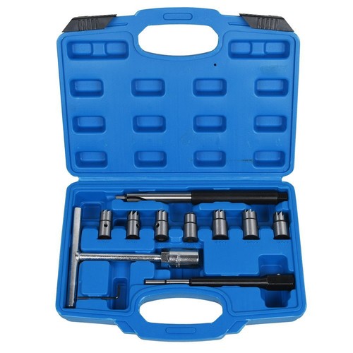 10pcs Diesel Injector Seat Cutter Set Remove Tools Cleaner Tool Set Carbon Kit - Picture 8 of 10