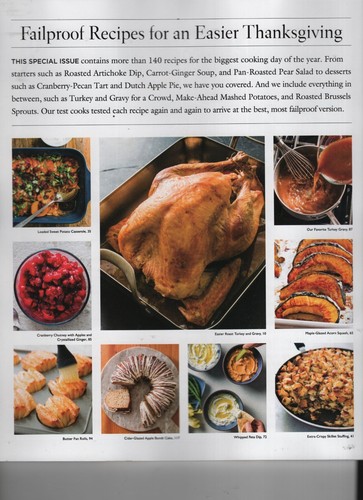 COOK'S ILLUSTRATED ALL TIME BEST THANKSGIVING RECIPES MAGAZINE 2023 COLLECTOR'S - Picture 2 of 2