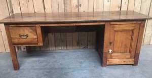 Bureau Rustique Grand Bureau Tale Rectangulaire Bureau De Milieu Ebay
