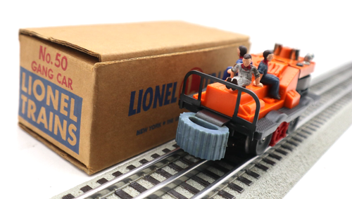 Lionel Post War, O, No. 50 Operating Gang Car, C-7 Excellent in Original Box - Picture 2 of 24
