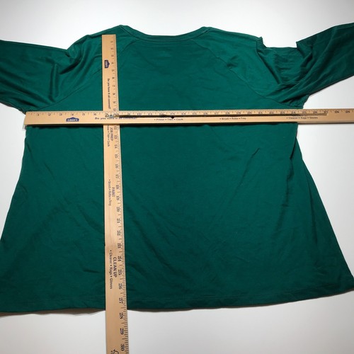 City Streets T-Shirt Womens Sz 2X Plus "Hello Fall" Basic Green Long Sleeve NWOT - Picture 8 of 10