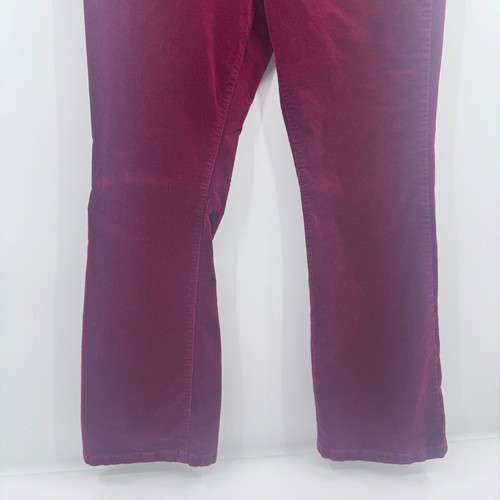 Tribal Hose Damen 14 rot Cord Bootcut Stretch hoher Bund Hippie 90er Y2K - Bild 4 von 15