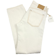 $295 RE/DONE '50's Straight Button Fly Faded White Levi's Jeans Mens Size 36