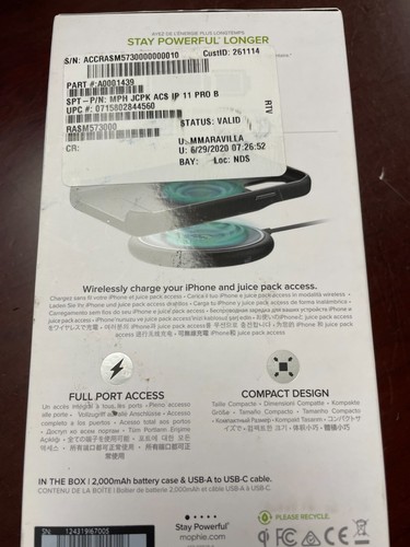 🔥Mophie Juice Pack Access Protective Battery Case for iPhone 11 Pro - Black🔥 - Picture 4 of 4