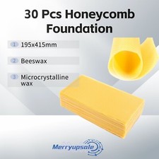 30 Pack Honey Bee Frames Equipment Kit DIY Super Beehive Frames and Foundations