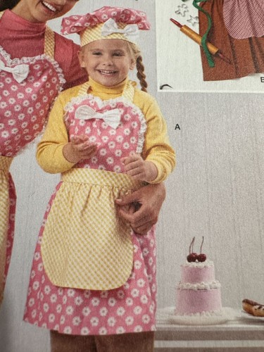 Simplicity Sewing Pattern R12192 Mother Daughter Matching Aprons Christmas Uncut - Picture 3 of 15