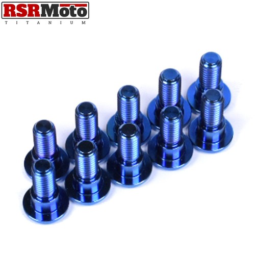 Suzuki GSXR600 GSXR750 Titanium Front Brake Disc Bolts, 2006-2007, K6 K7, Blue - Bild 2 von 3