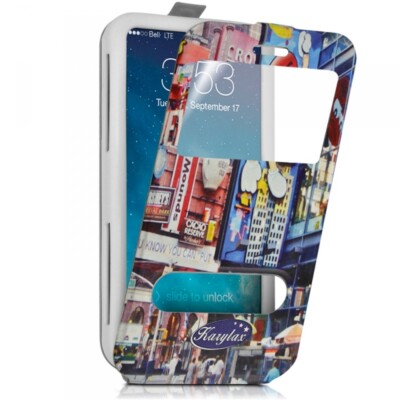 Etui Coque Silicone S-View Motif KJ26 tendance Universel L pour SFR StarTrail 7
