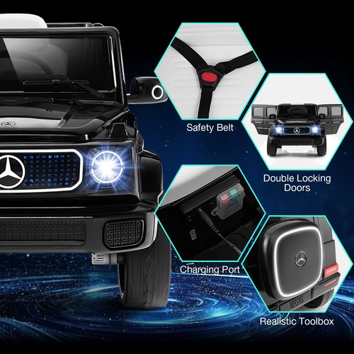 Licensed Mercedes-Benz EQG Kids Ride On Car w/ Remote Control Detachable Battery - Picture 8 of 10