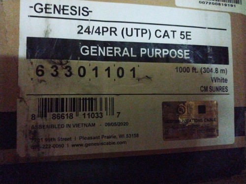 ADI PRO 63301101 CAT5e Non-Plenum Cable, 24/4 Solid BC, ungeschirmt, UTP, CM