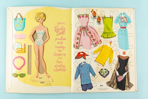 VTG Original 1962 Whitman BARBIE DOLL CUT-OUTS Paper Doll #1963 UNCUT - Picture 8 of 15
