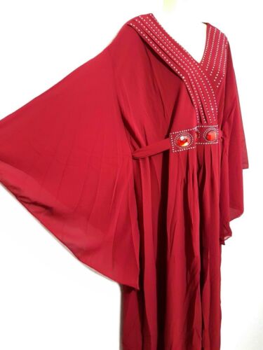 Maxikleid Kaftan Kimonoärmel Farasha Abendkleid Butterfly Look Schmetterling - Picture 15 of 18
