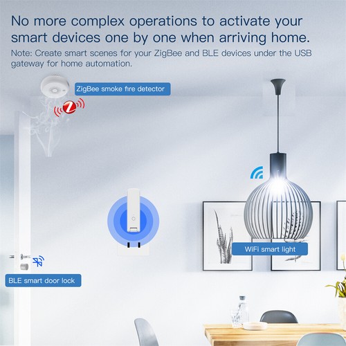 MOES Smart WiFi USB Multimodo ZigBee Bluetooth SIG Tuya Hub de puerta de enlace inalámbrico - Imagen 9 de 12