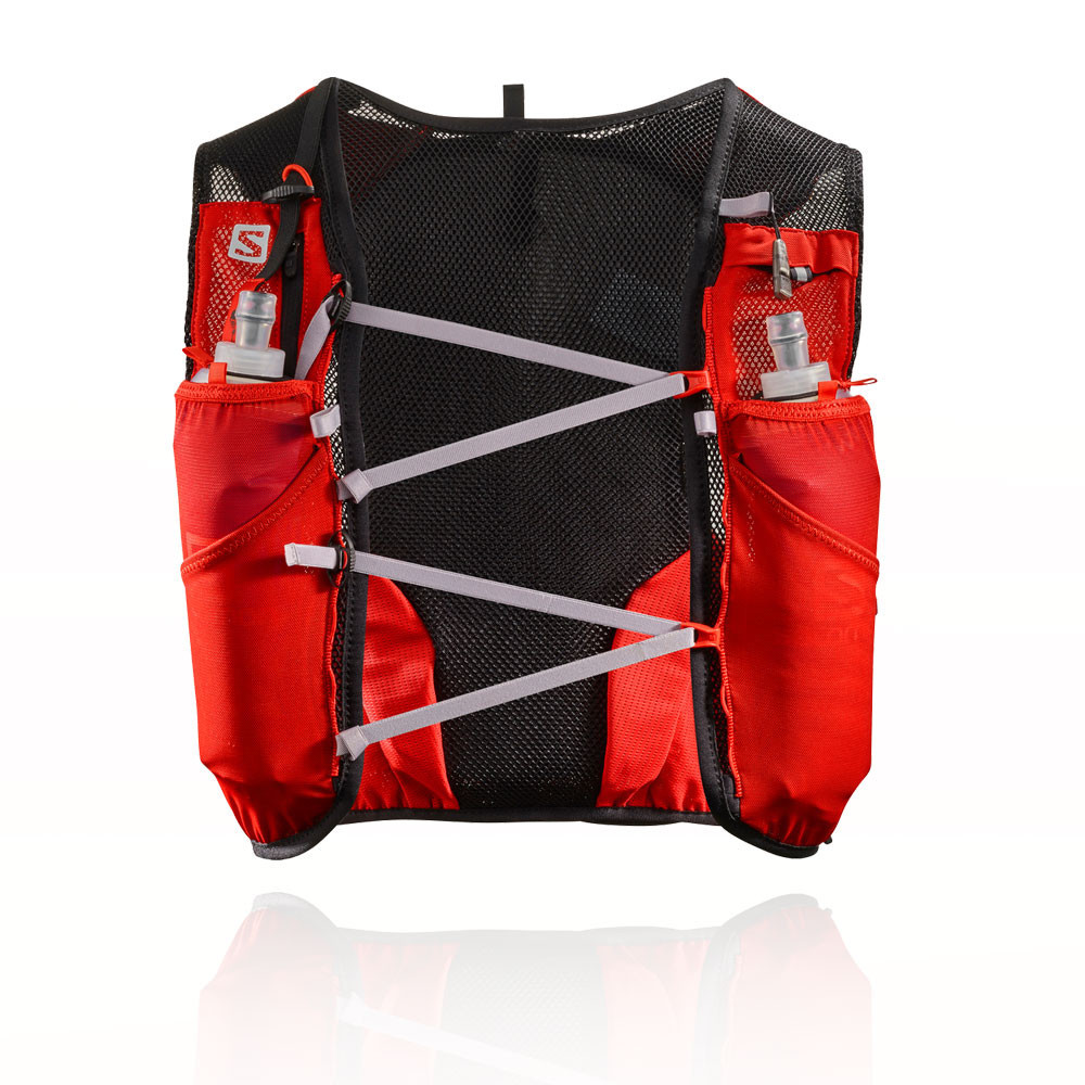 Salomon Unisex ADV SKIN 5 Set Corsa Zaino Rosso Sport Traspirante Riflettente Salomon Unisex ADV SKIN 5 Set Corsa Zaino Rosso Sport Traspirante Riflettente