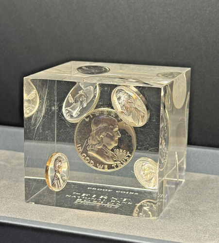1956 Proof Coin Lucite Cube โ First National Bank of Boston Promo ๐๐ฅ - Picture 3 of 12