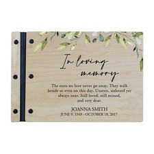 Custom Memorial Funeral Guest Book for Loss of Loved One 12x8 - In Loving Memory