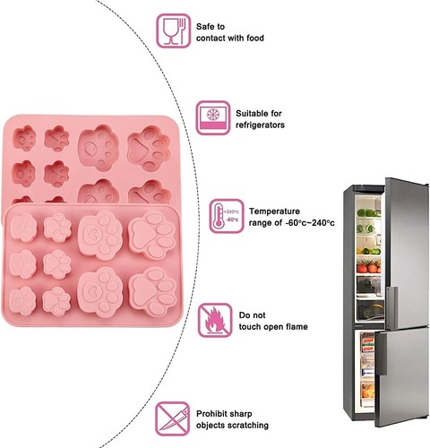 Silicone Chocolate Mould Candy Cookies Ice Cube Tray Jelly Mold Wax Melt Soap 3D - Picture 7 of 8