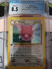 1st Edition Neo Revelation Blissey Holo CGC 8.5 2/64
