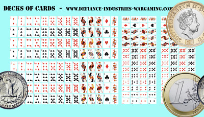 Markers - Nose Art - Deck of Cards - Waterslide Decals for Battletech
