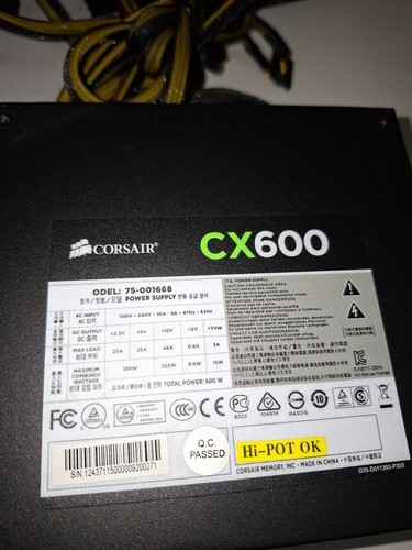 Corsair CX600 75-001668 Netzteil - Afbeelding 2 van 8
