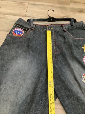 Platinum Fubu Jeans Men's Size 38 Black Harlem Globetrotter