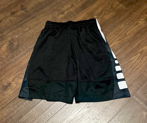 EUC Nike Elite Basketball Shorts Boys Youth Small Black White  850877-010 - Picture 2 of 2