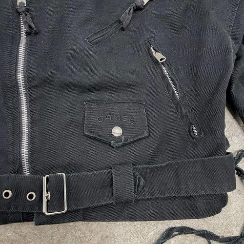 Vintage 90s Camel Cigarettes Motorcycle Jacket Adult X-Large Black Canvas RARE - Picture 5 of 11