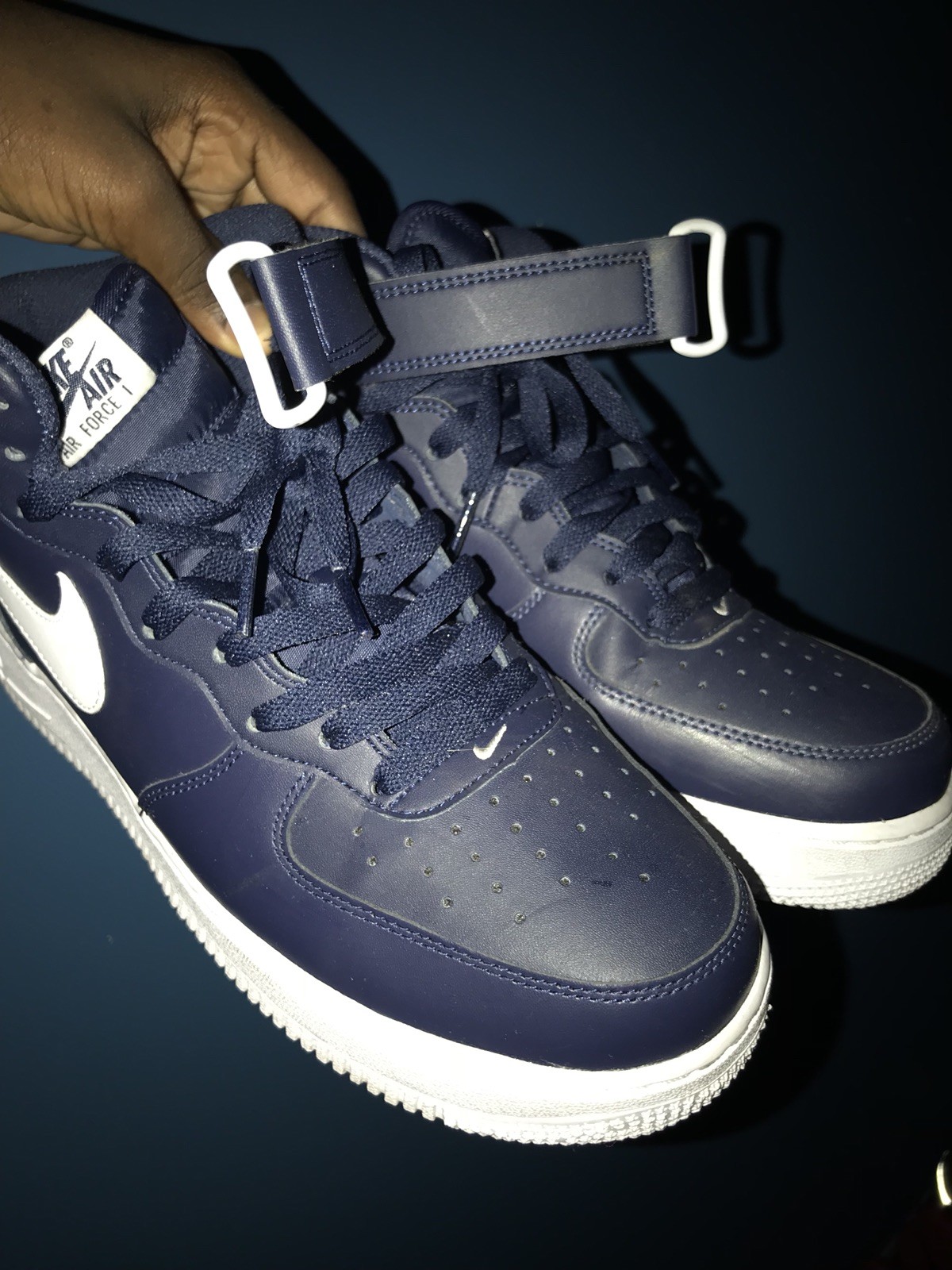 Nike air force metà blu navy sz - 9 Nike air force metà blu navy sz - 9