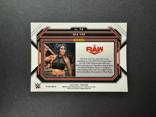 Mia Yim 2023 Panini Prizm Red Wave #74 WWE - Picture 2 of 2