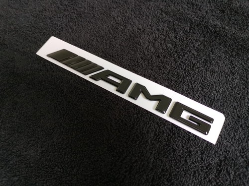 Gloss Black OEM Style AMG Rear Badge Trunk Emblem Mercedes Benz Decal Sticker - Picture 3 of 4