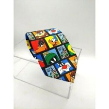 Vintage 1997 Warner Bros LOONEY TUNES Stamp Collection Men's Tie 100 Poly NEW