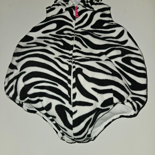 Carter's Zebra Halloween Costume Baby Girl 6-9 Months 1-Piece Fleece Hooded Pink - Picture 3 of 8