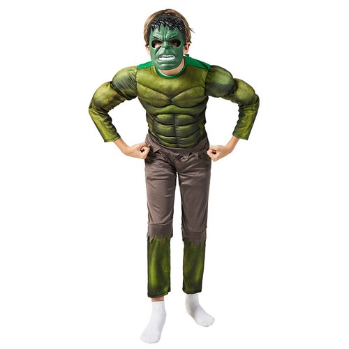 Book Week Marvel The Hulk Muscle Kids Jumpsuit Mask Fancy Costume Cosplay Party - Picture 2 of 9