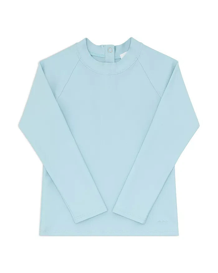 Гольян с длинным рукавом Rash Guard Унисекс для малышей от 2 лет Pacific Blue Круглый вырез на кнопке сзади